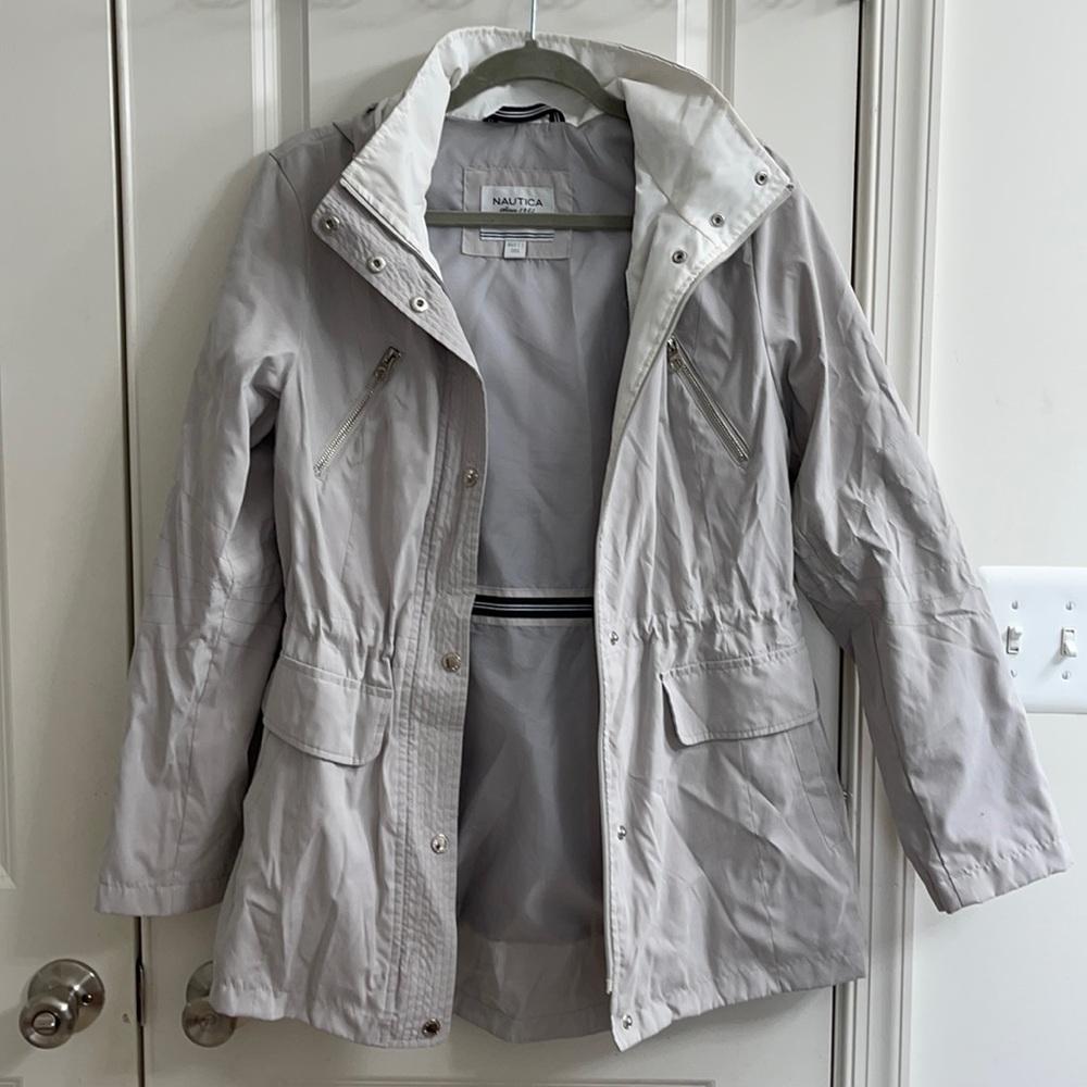 Light Grey Nautica Rain Jacket